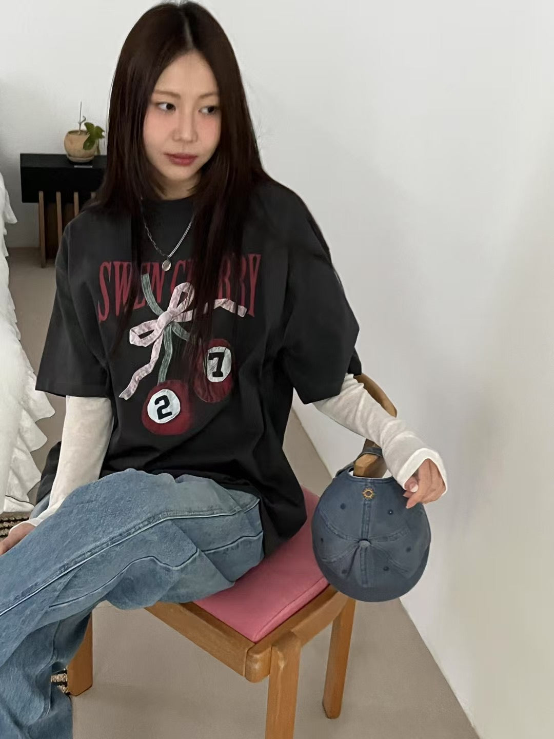 車厘子pattern print tee - TP561