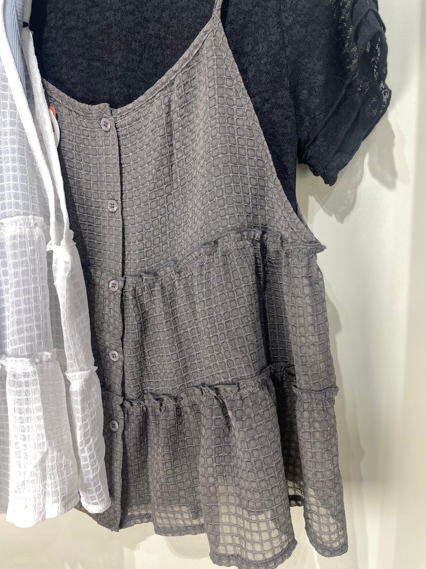 格紋see through 背心 - TP579