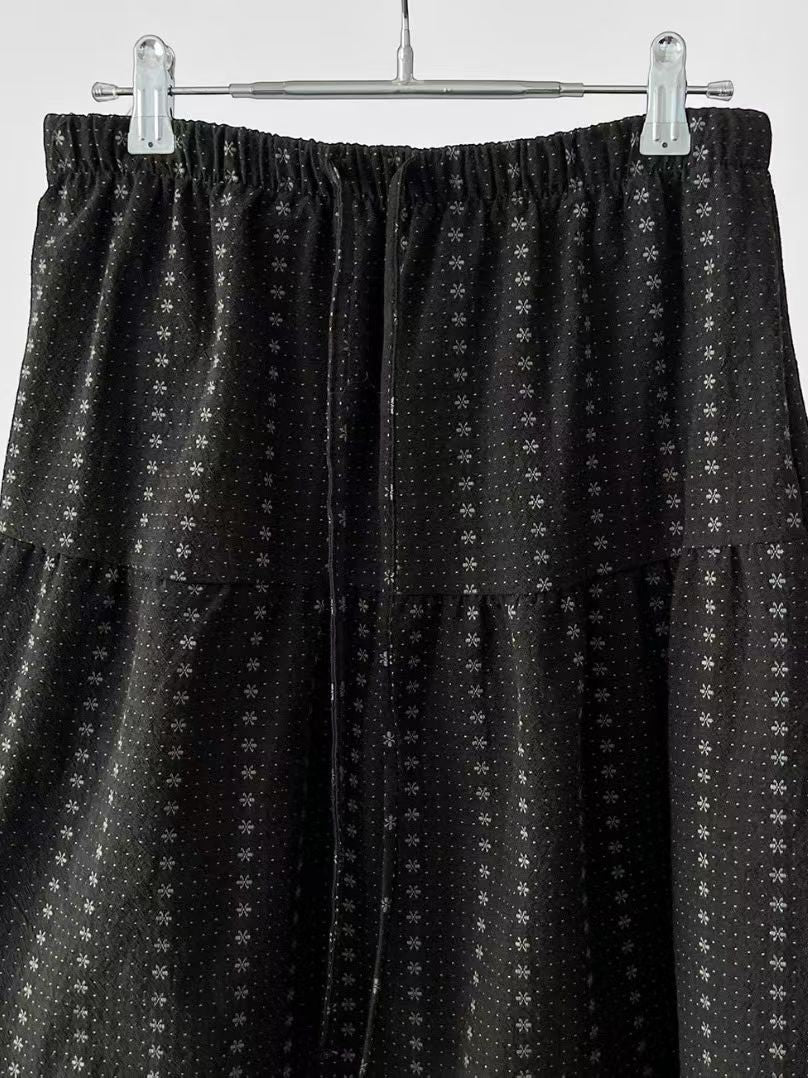 雙層layer繡花半裙 - SK607