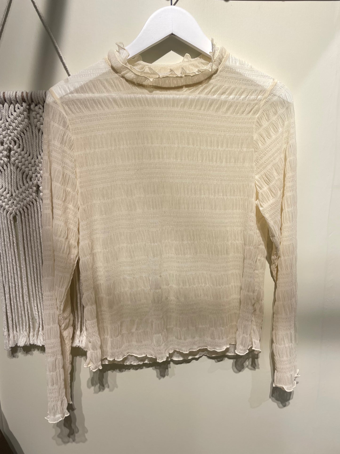雙層高領透膚basic tee - TP521