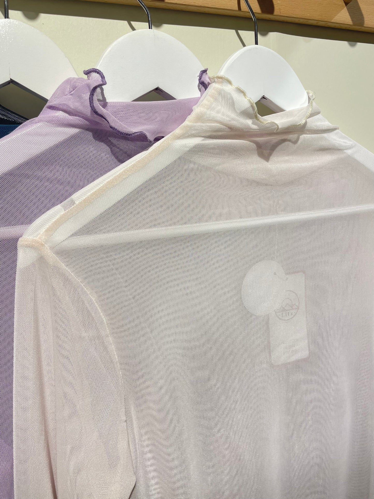 捲邊see through tee - TP582