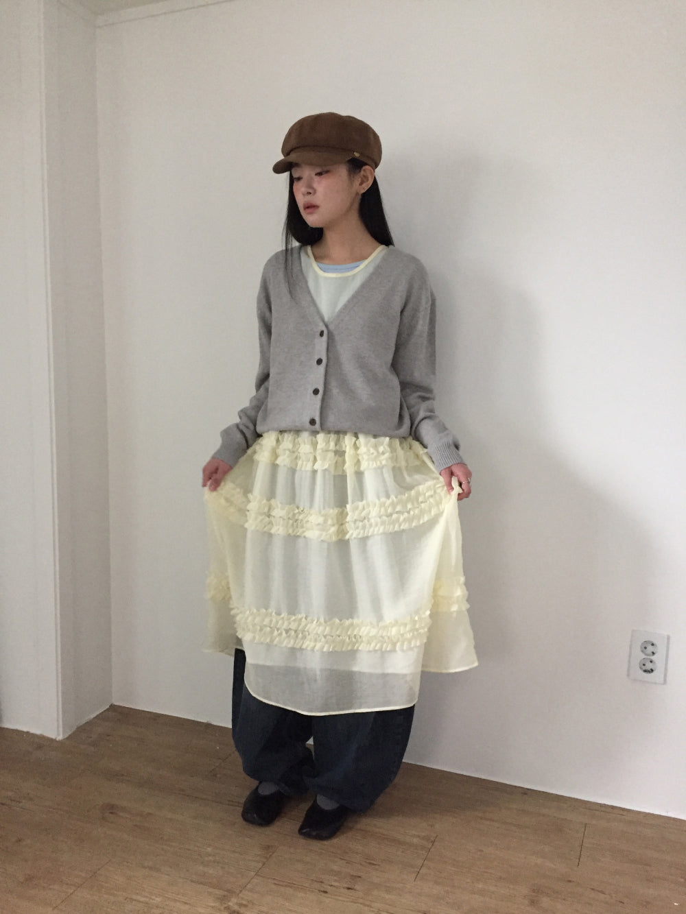 Ruffle 透膚ops - OA537
