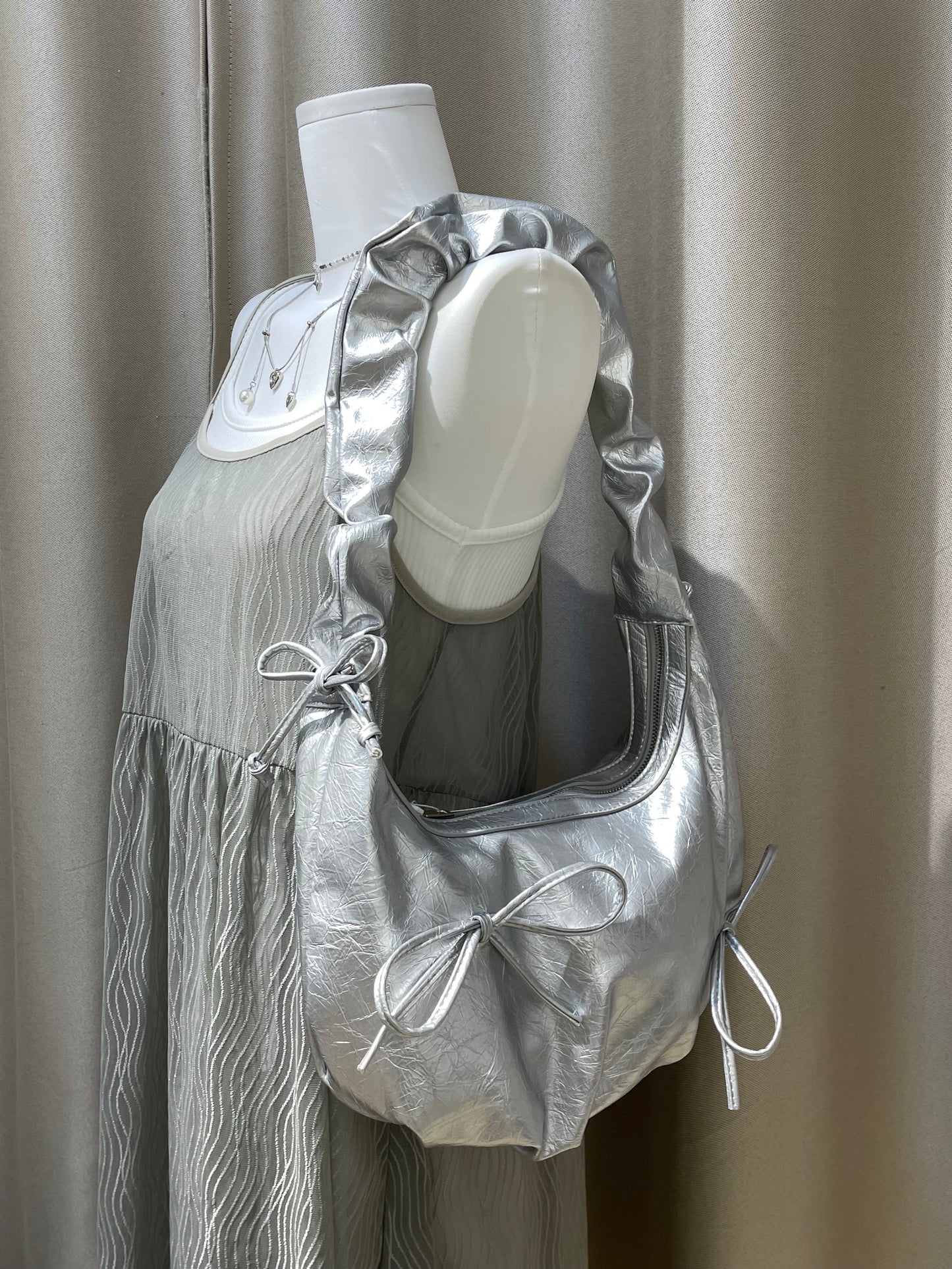 2way ribbon hobo bag