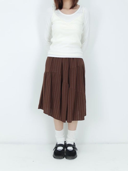 暗紋不規則中裙 - SK570