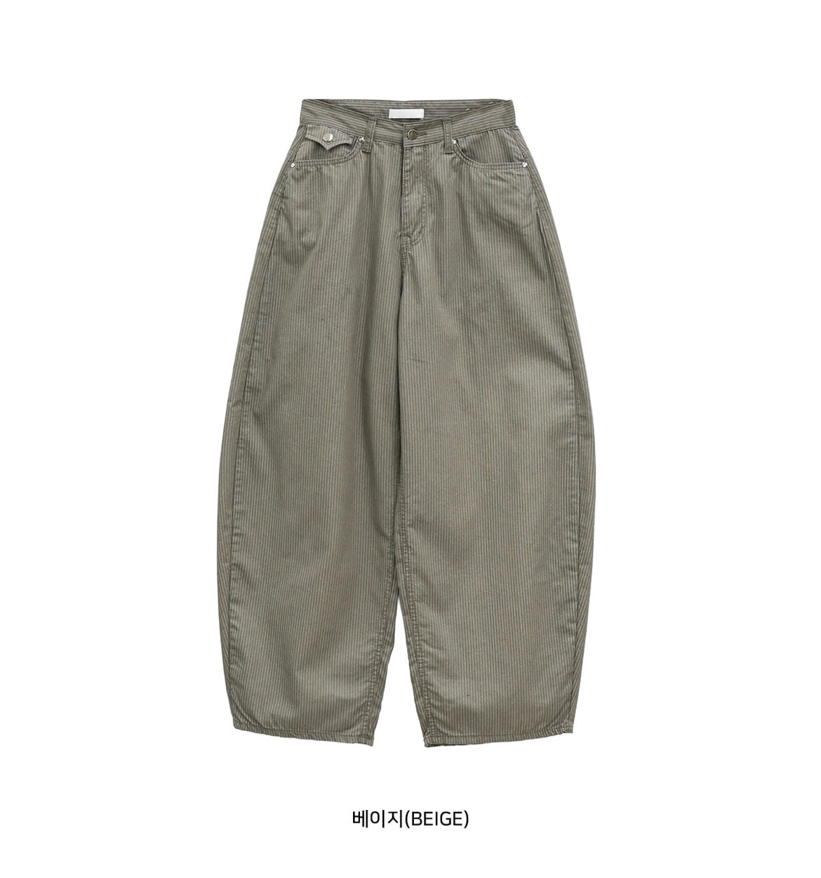 直紋垂感彎刀褲 - PT616