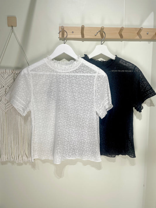 小花see through tee - TP576