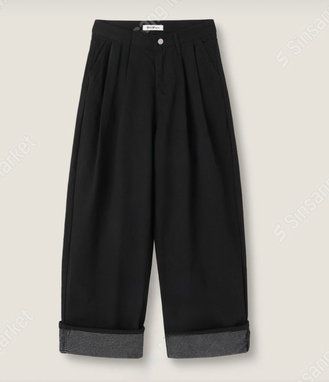 打褶立體闊褲子｜pre-order