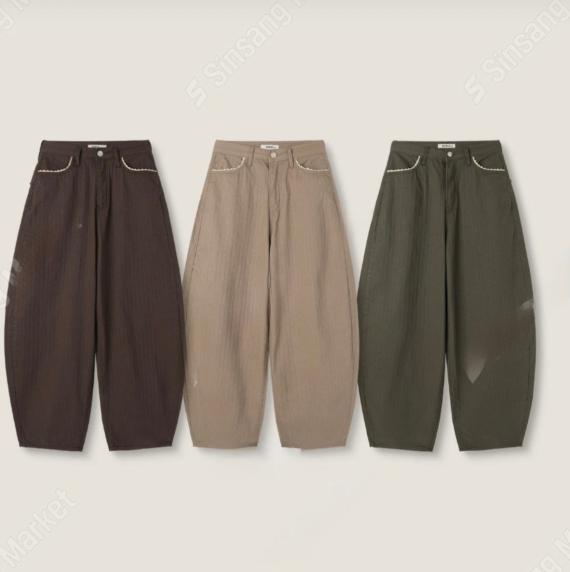 Lace口袋彎刀褲｜pre-order