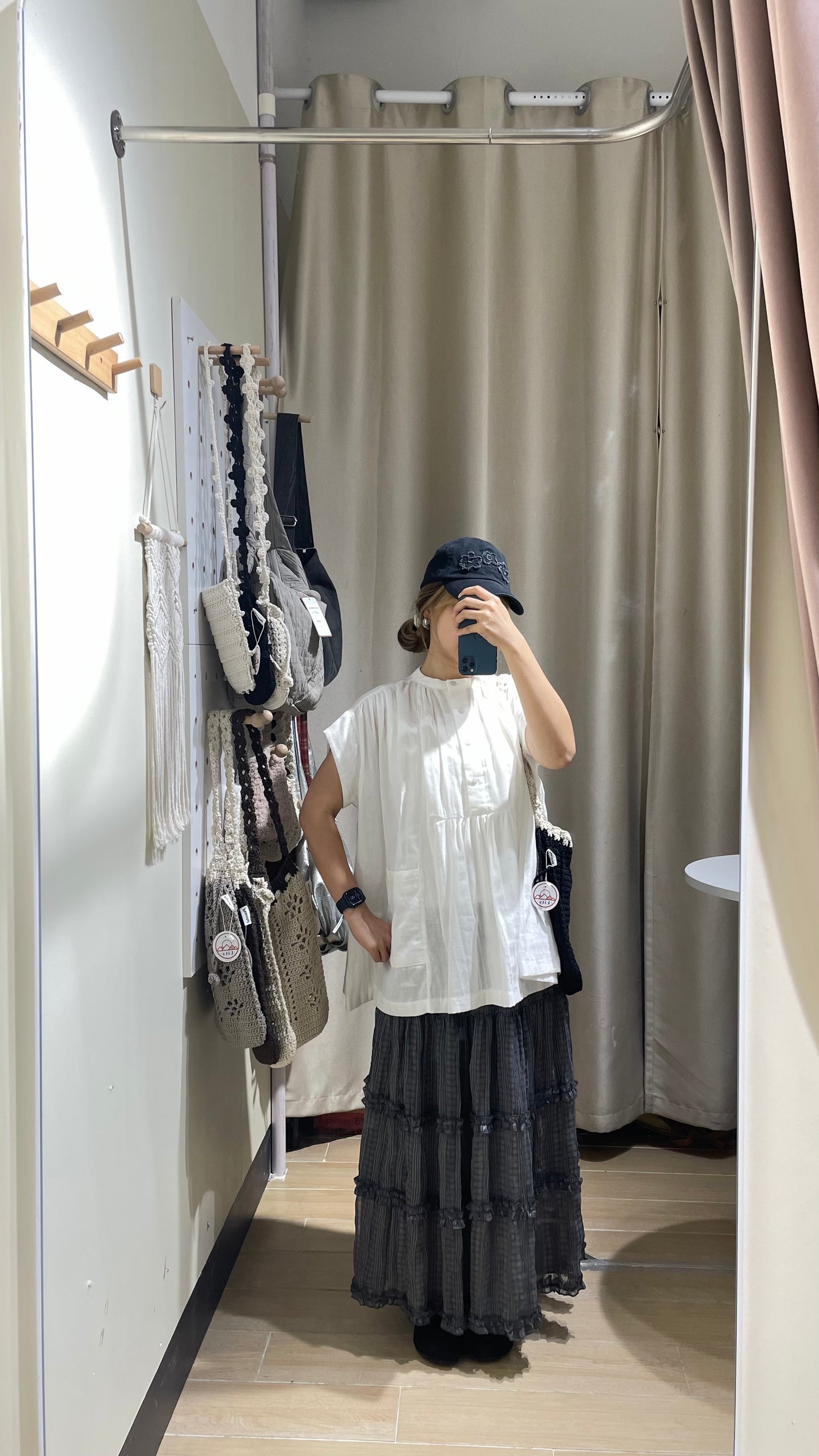 棉麻雞翼袖blouse - ST558