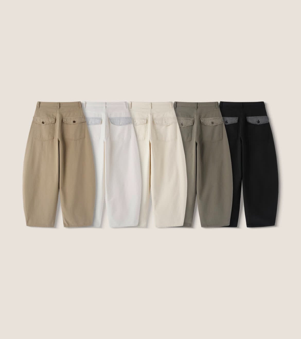 Pre-order | 格紋口袋彎刀褲