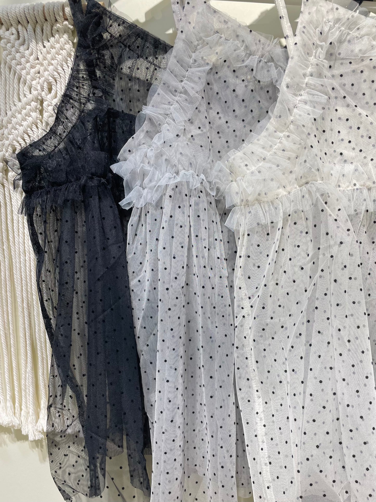 波點ruffle see through 吊帶背心 - TP652