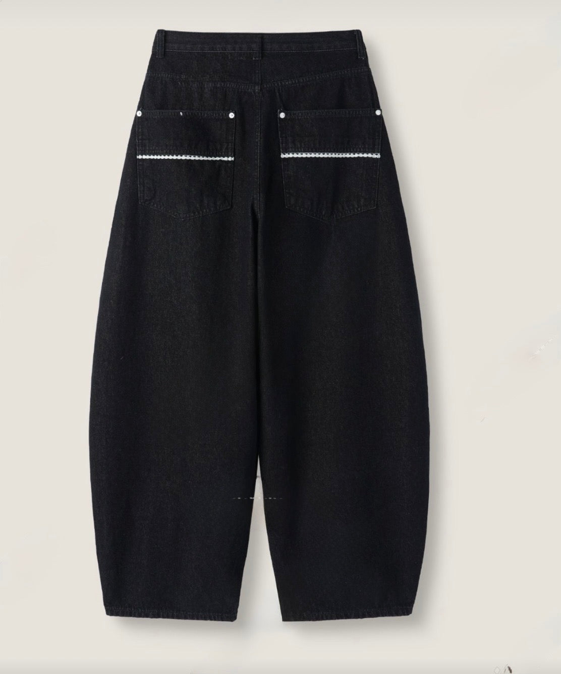 簡約lace邊口袋彎刀褲｜pre-order
