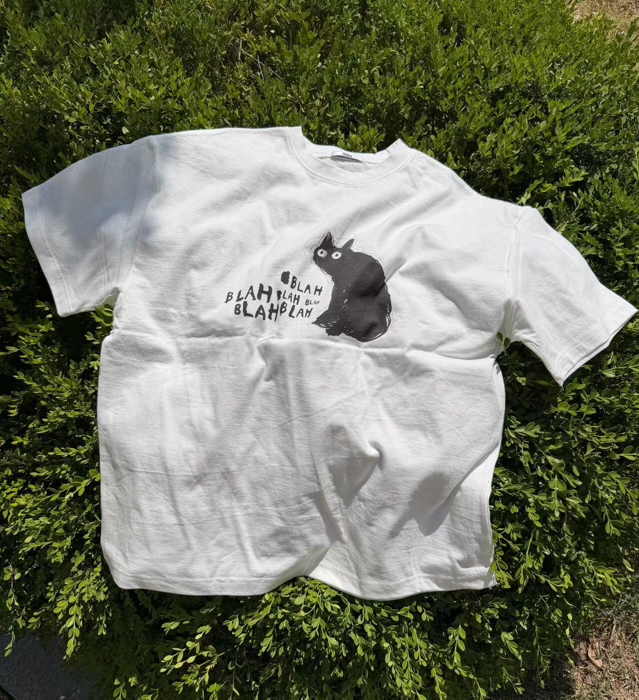 BLAH小貓oversize tee - TP648