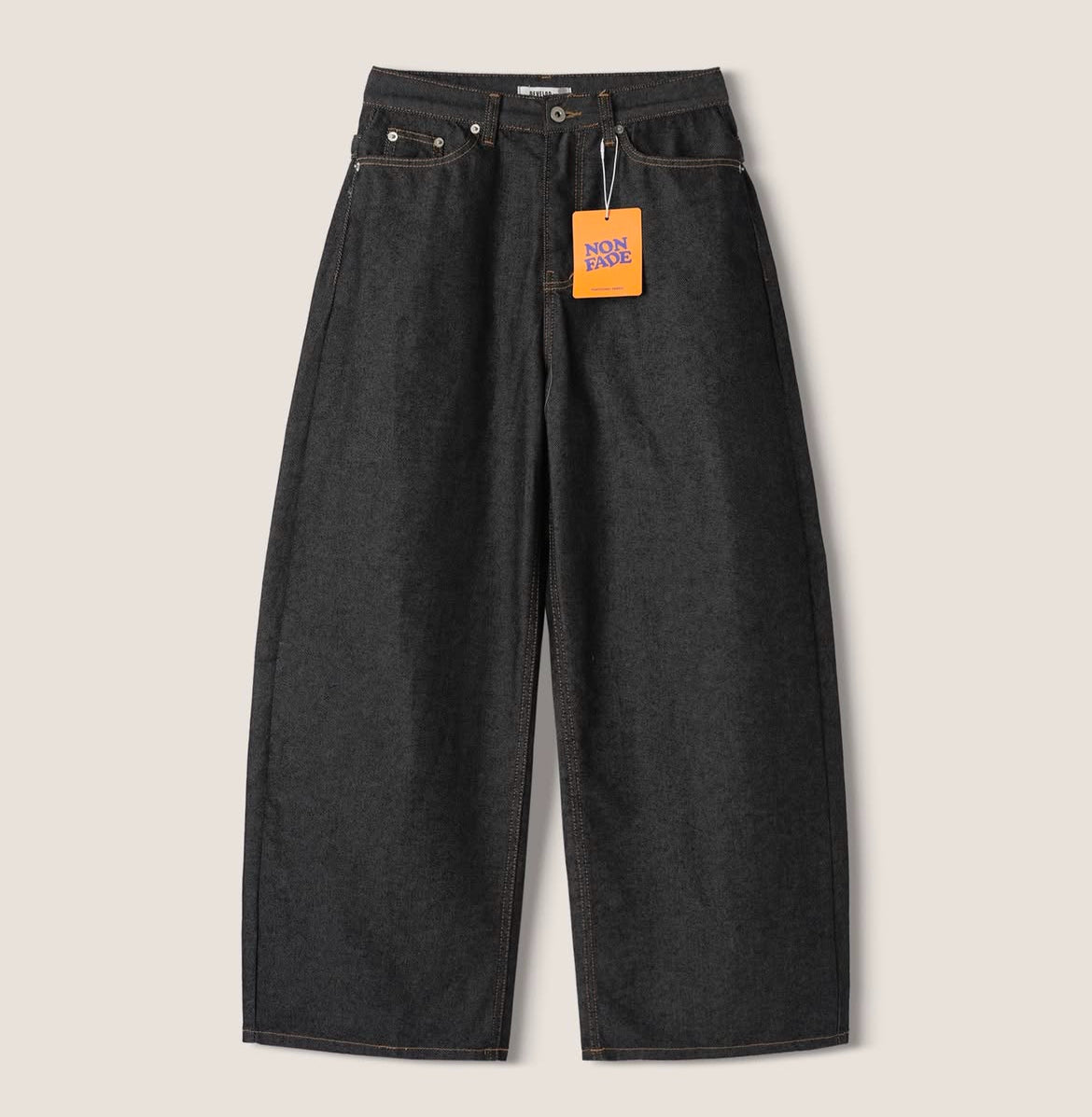 non-fade復古扣帶闊褲 - PT615