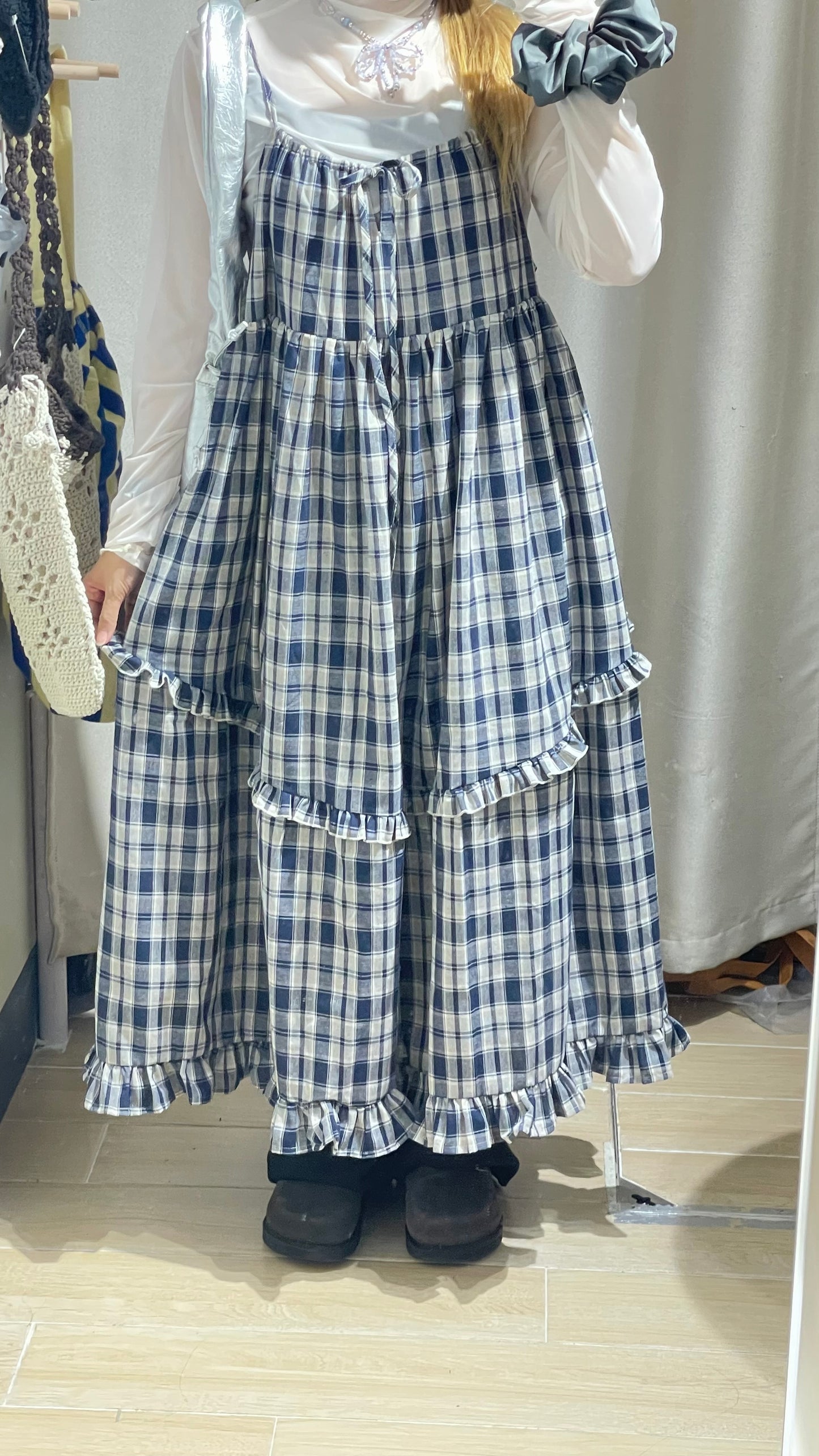 綁繩格仔ruffle ops - OA587