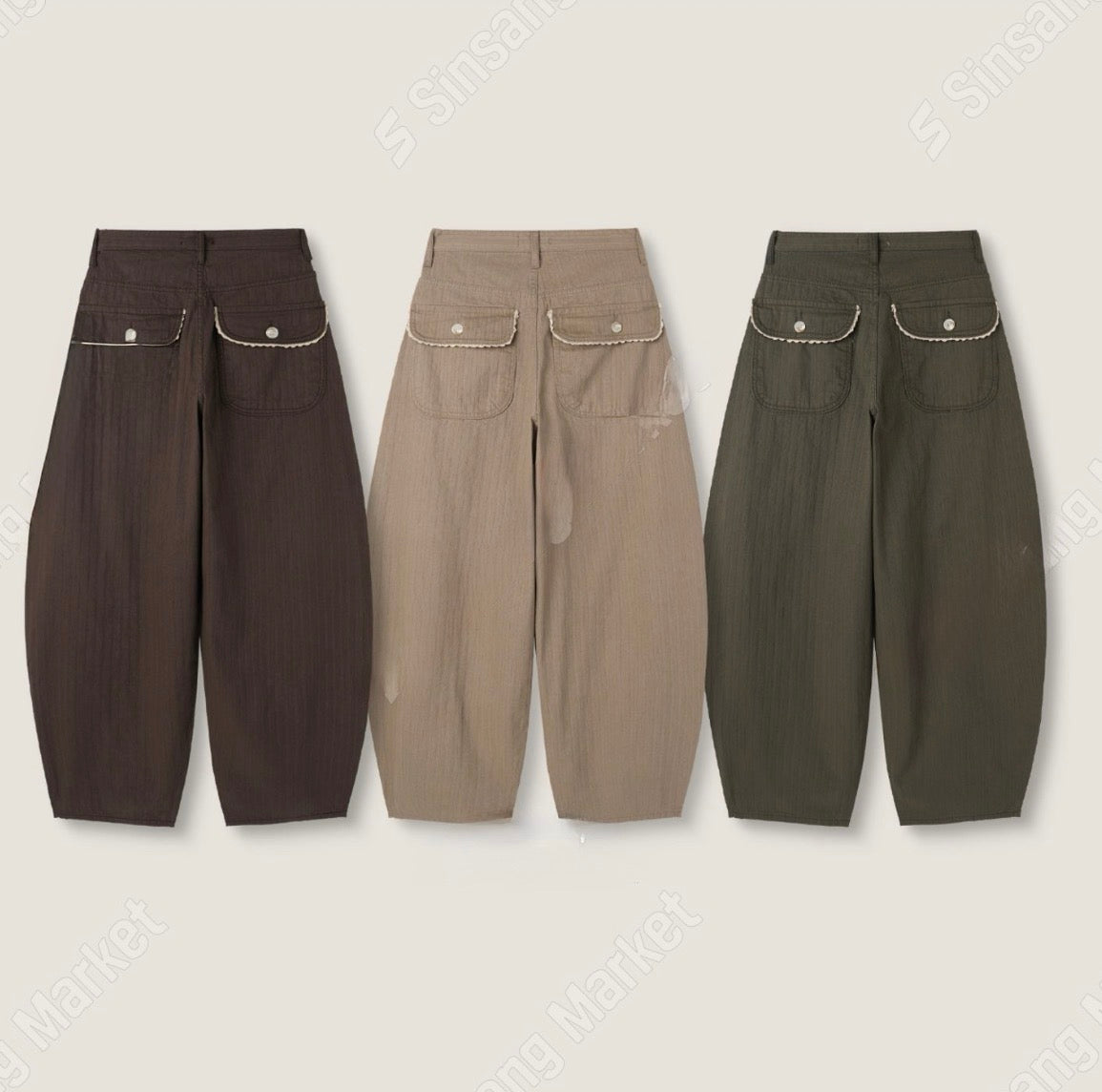 Lace口袋彎刀褲｜pre-order