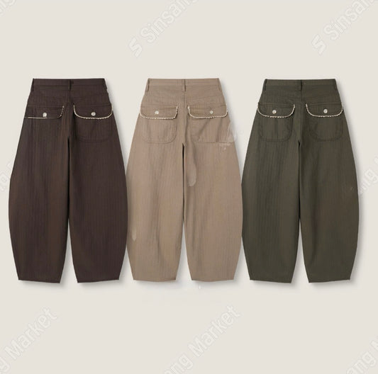 Lace口袋彎刀褲｜pre-order