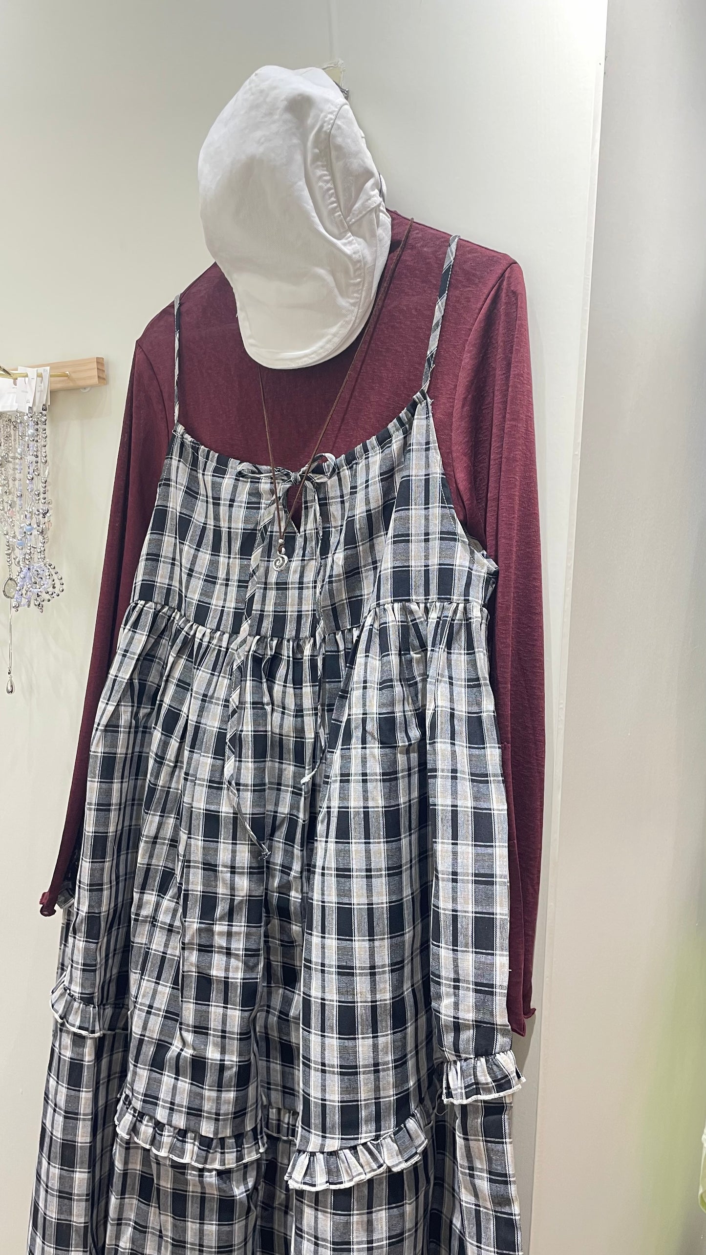 綁繩格仔ruffle ops - OA587