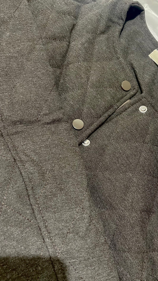 復古菱格夾棉外套  - JK586