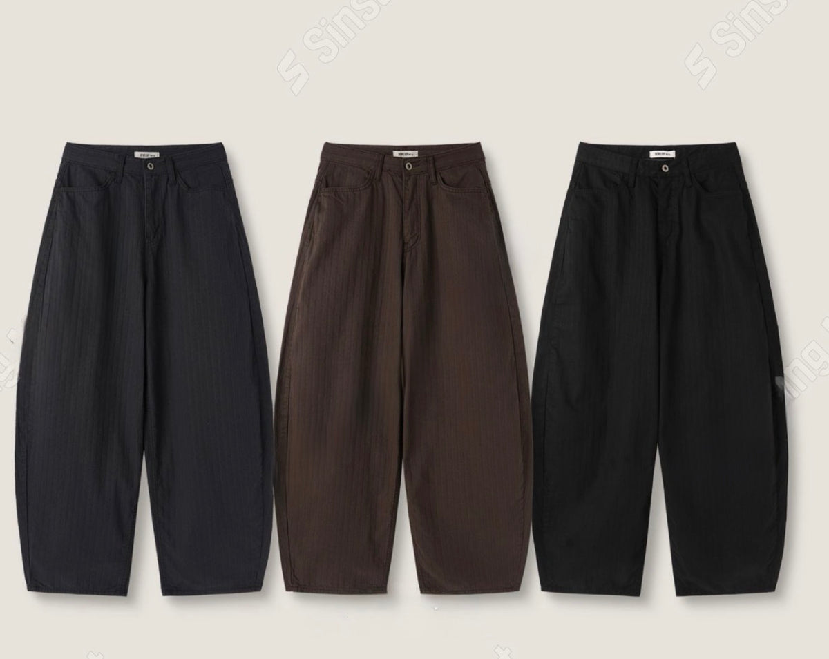 人字紋腰扣彎刀褲｜pre-order