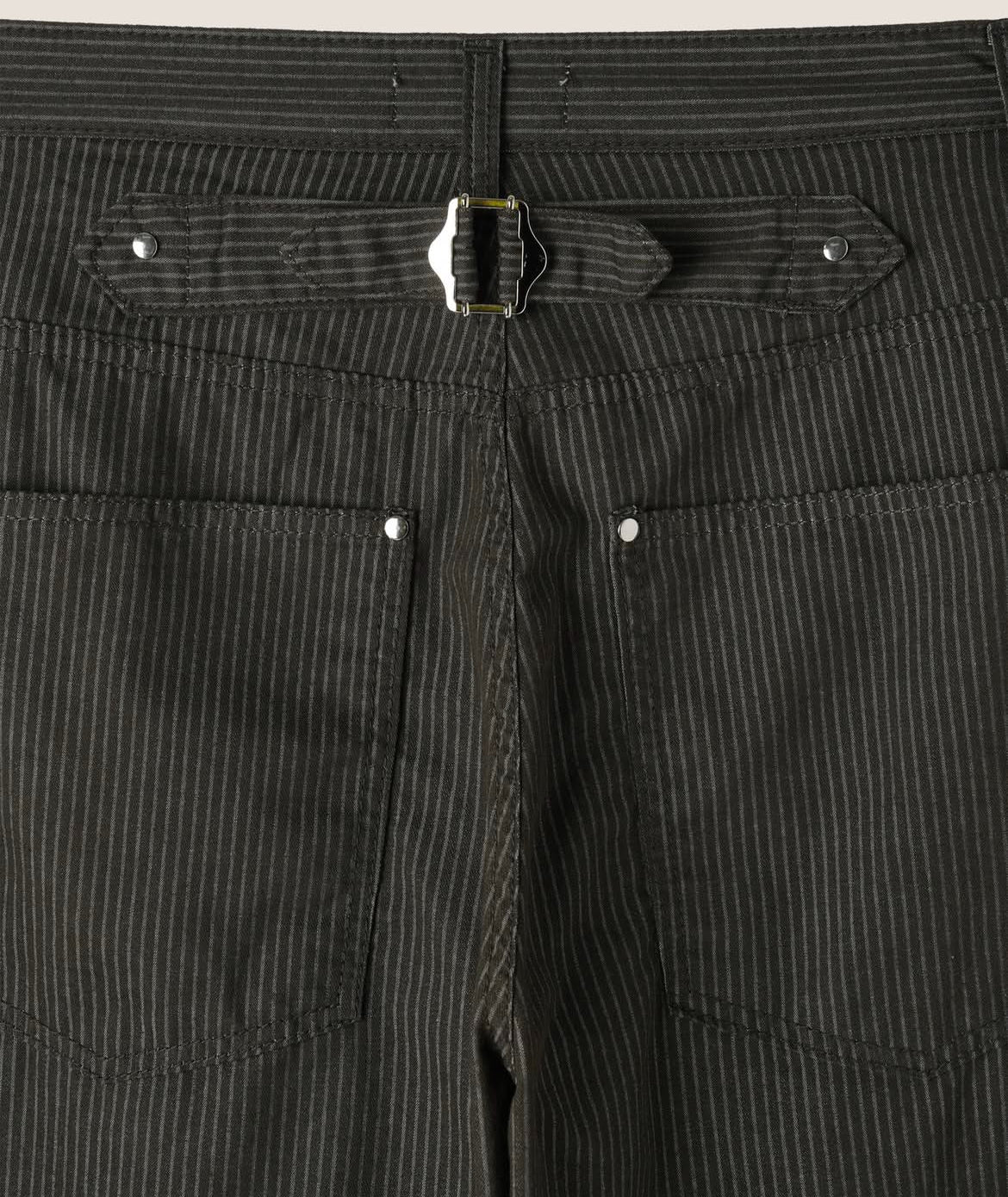 直紋垂感彎刀褲 - PT616