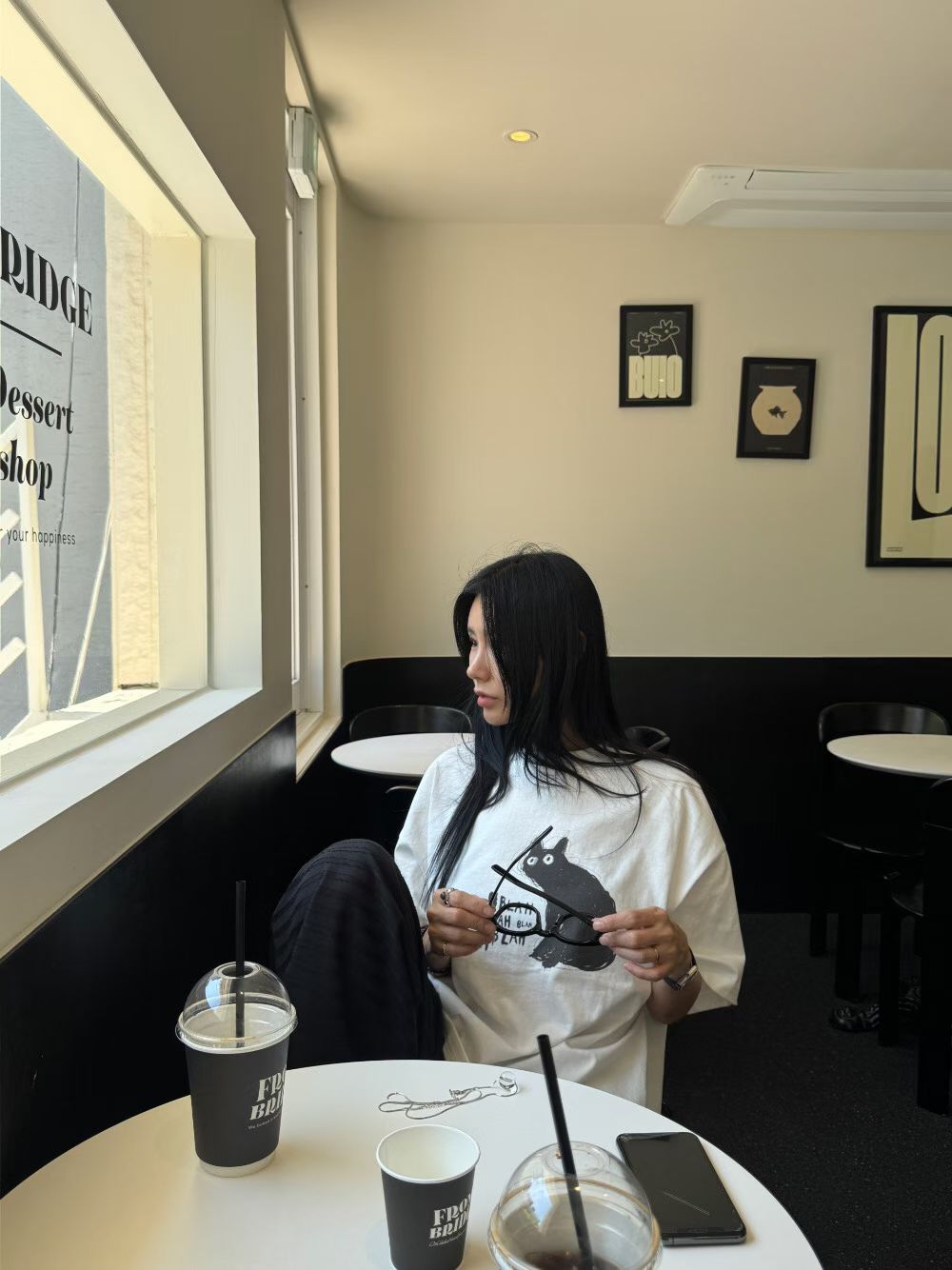 BLAH小貓oversize tee - TP648