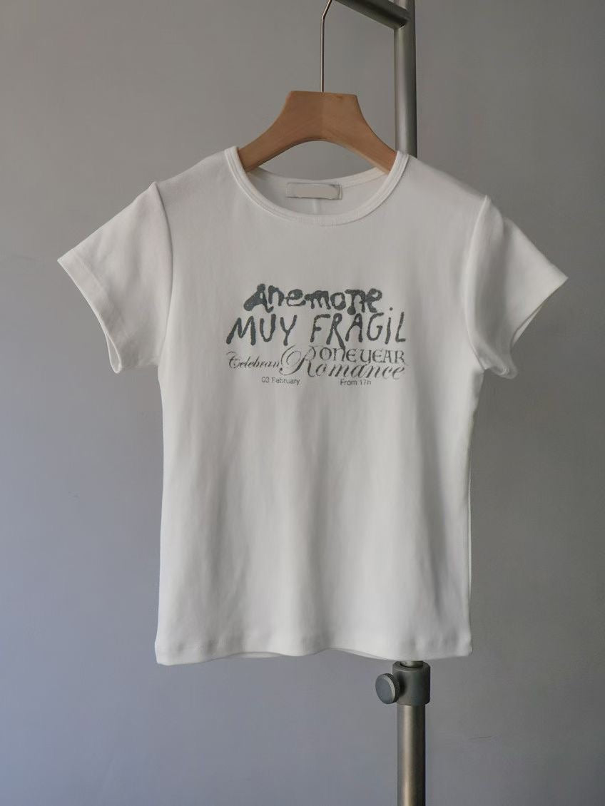 Letter pattern clean fit T - TP669