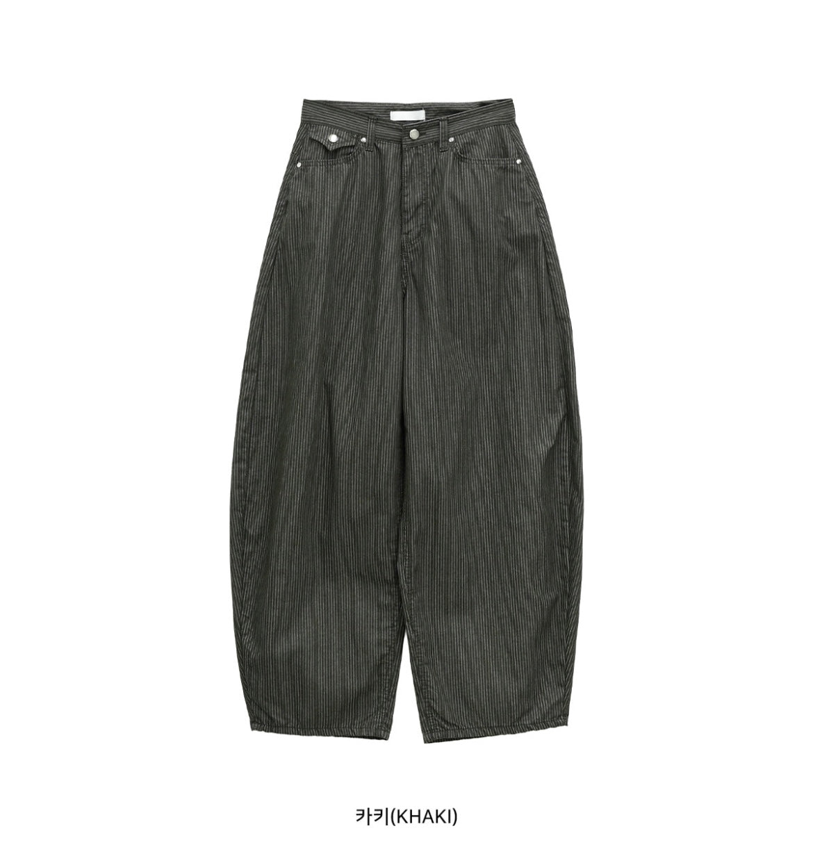 直紋垂感彎刀褲 - PT616