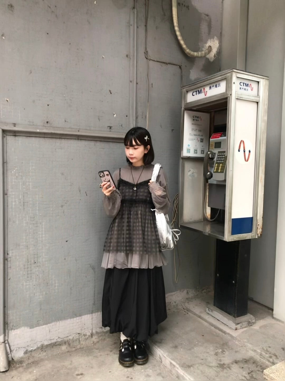 日系透膚ruffle blouse - ST584