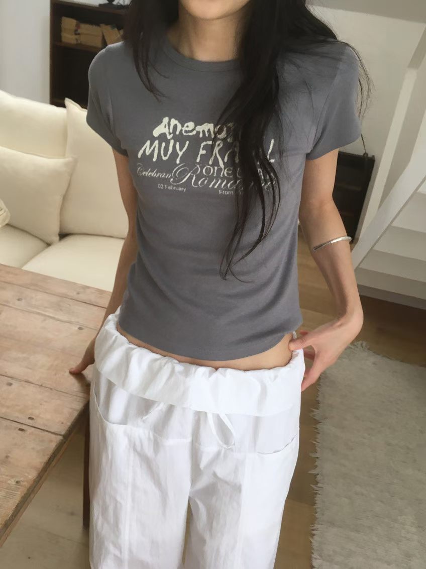 Letter pattern clean fit T - TP669