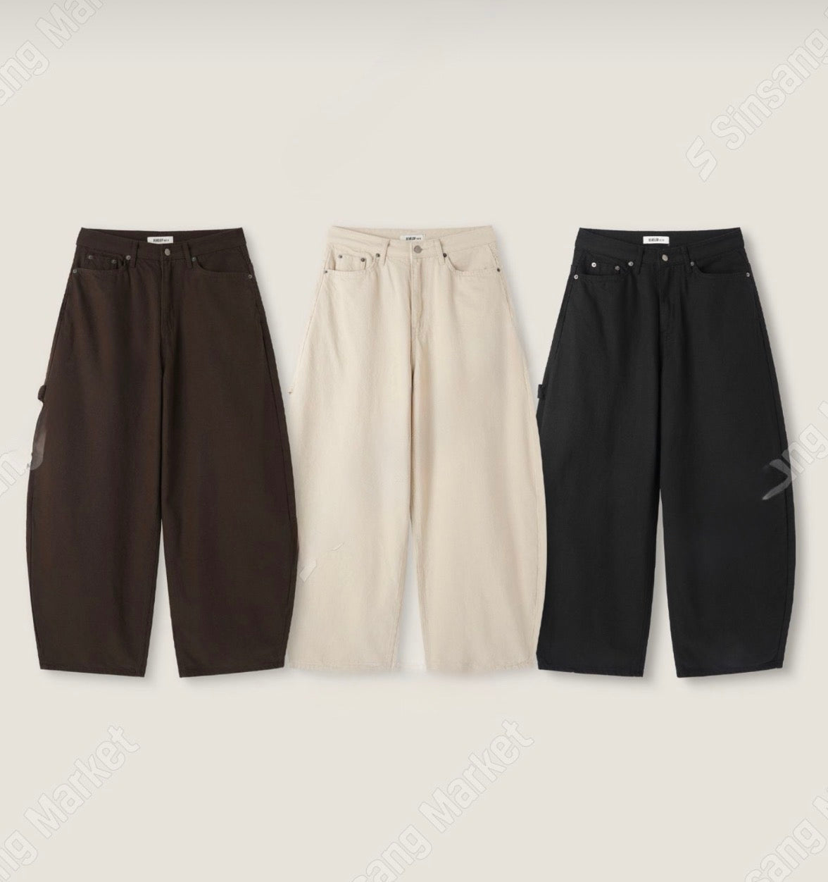 格紋補丁彎刀褲｜pre-order