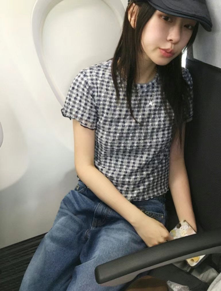 格仔see through tee - TP623