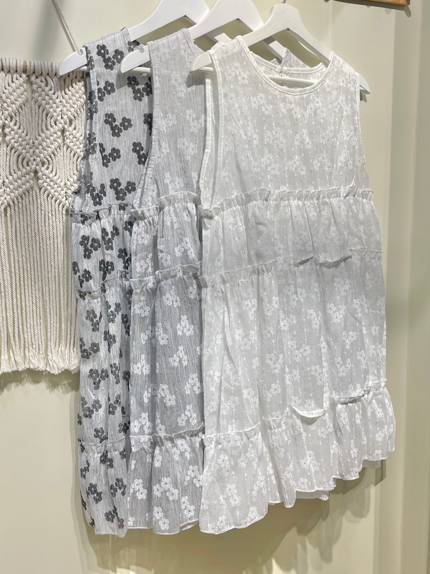 日系小花ruffle layer ops - OA621