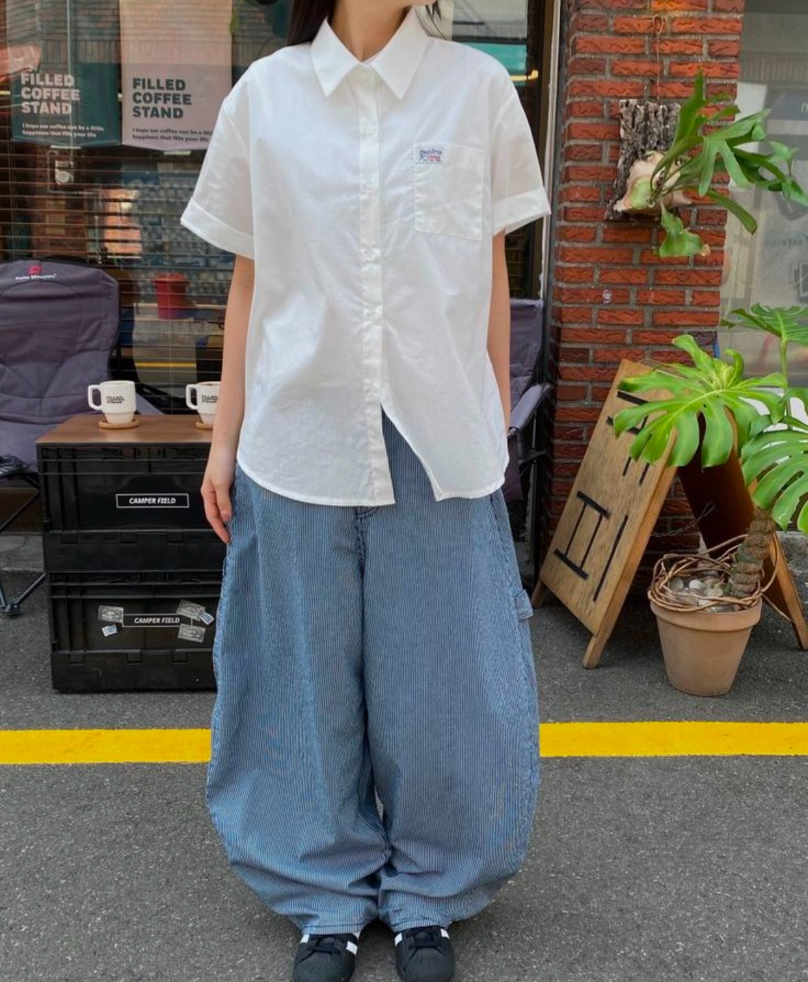 Unisex直紋Balloon Pant - PT551