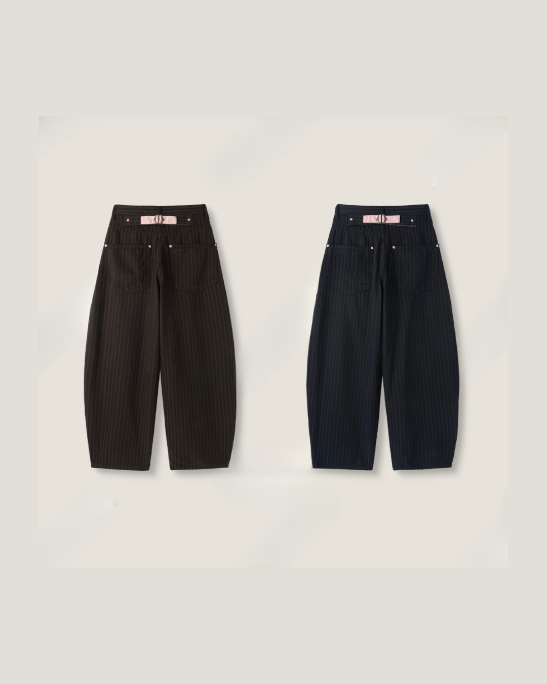 直間粉扣彎刀褲 | pre-order