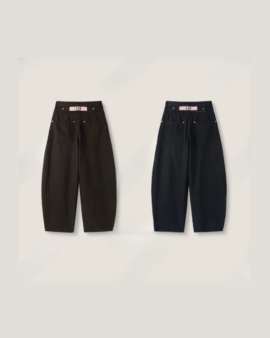 直間粉扣彎刀褲 | pre-order