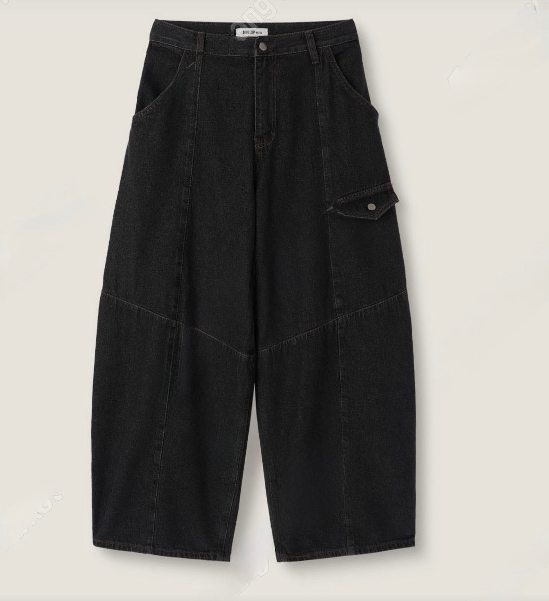 深牛仔工裝闊褲子｜pre-order