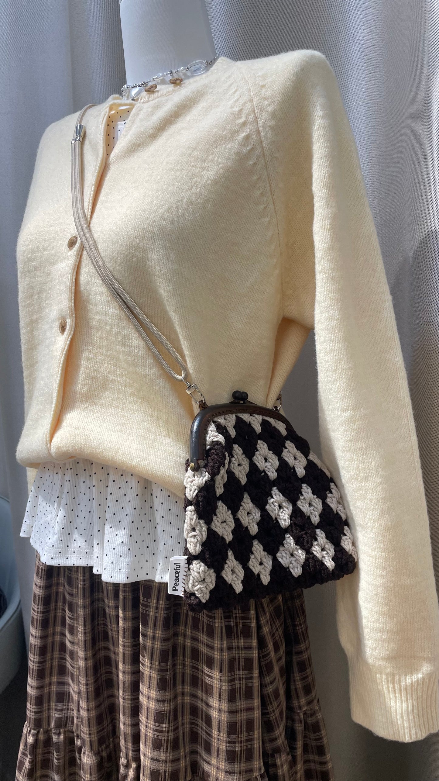 波點長袖layer top - TP603