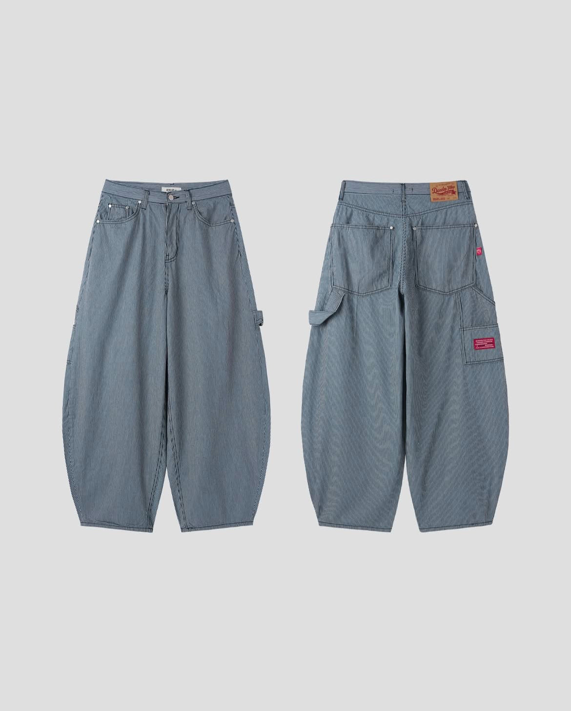 Unisex直紋Balloon Pant - PT551