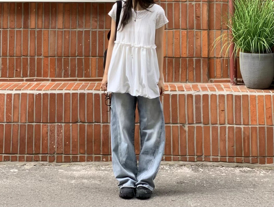 索料ruffle 泡泡背心 - TP568