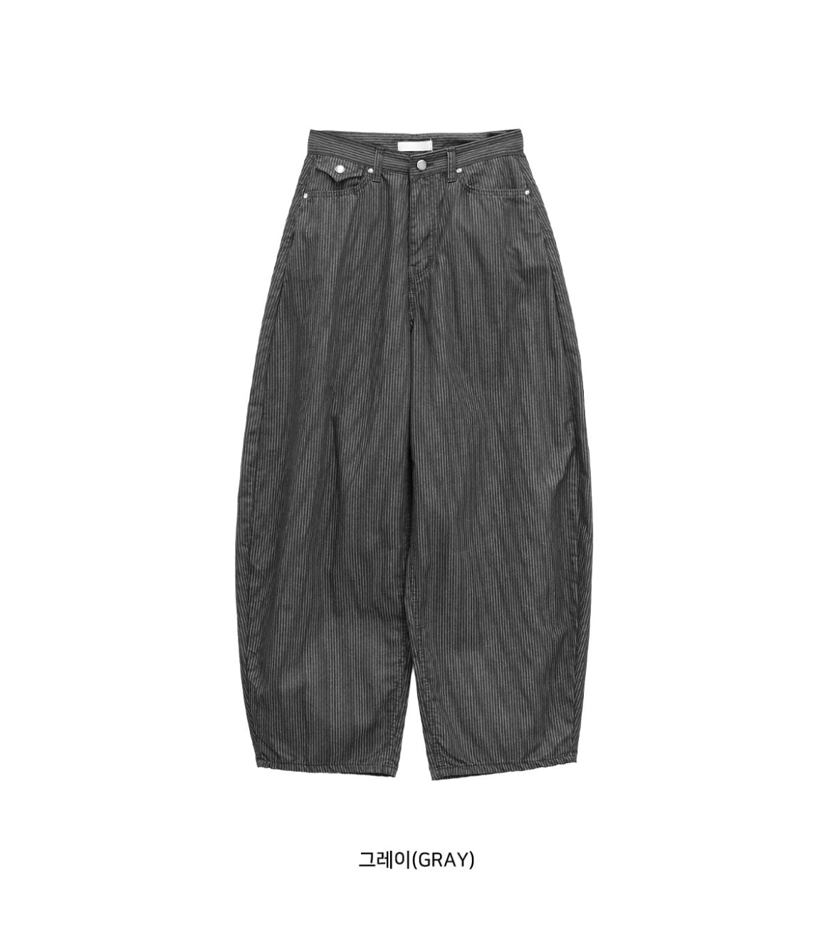 直紋垂感彎刀褲 - PT616