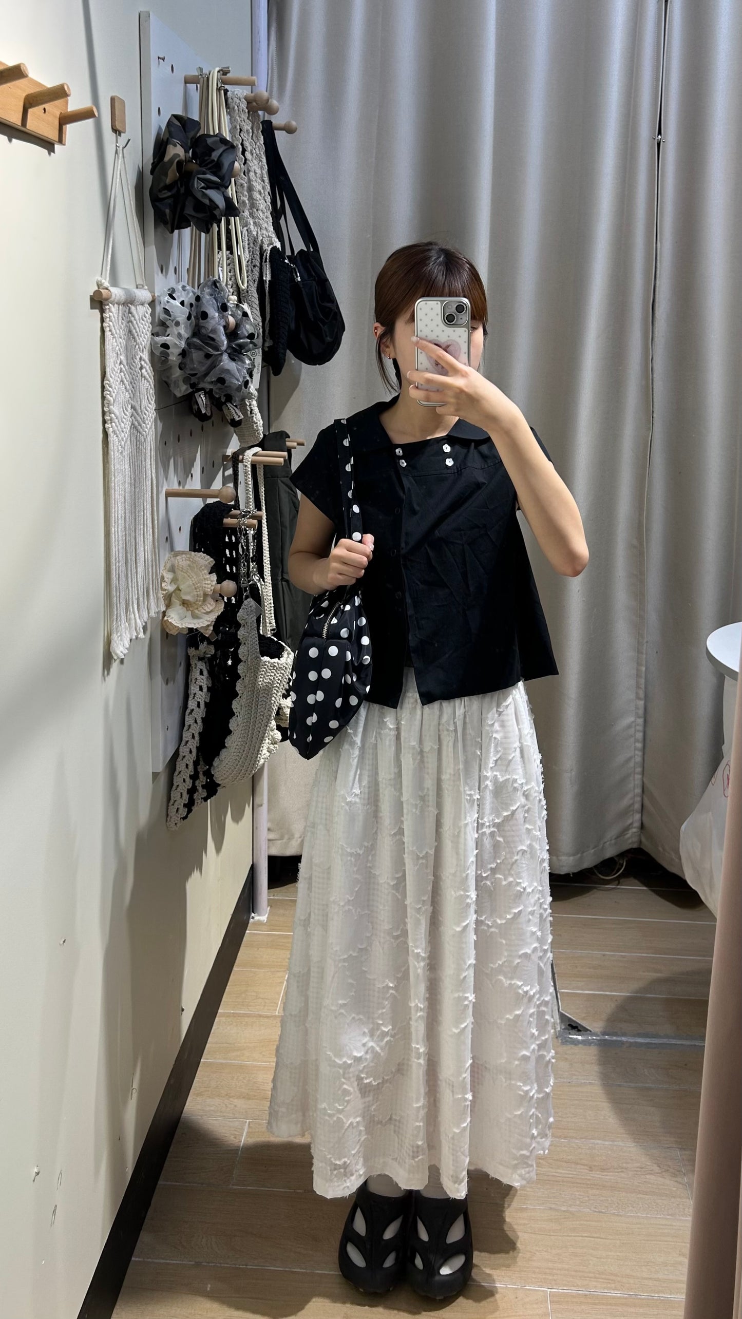 花花紗面半裙 - SK610