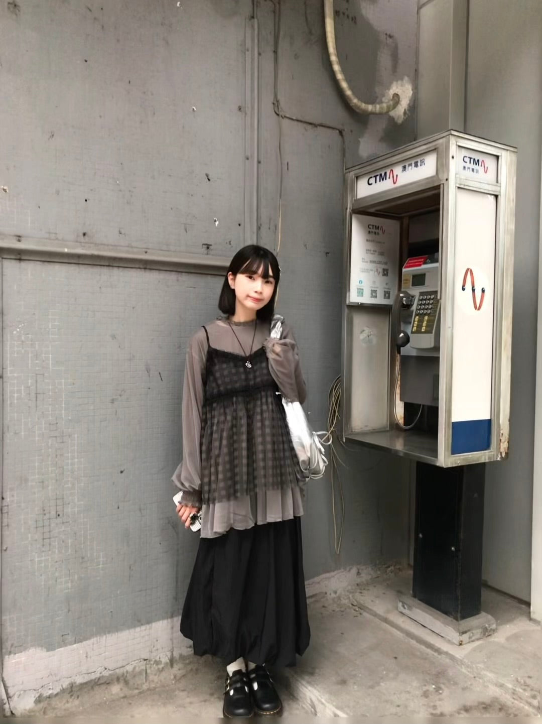 日系透膚ruffle blouse - ST584