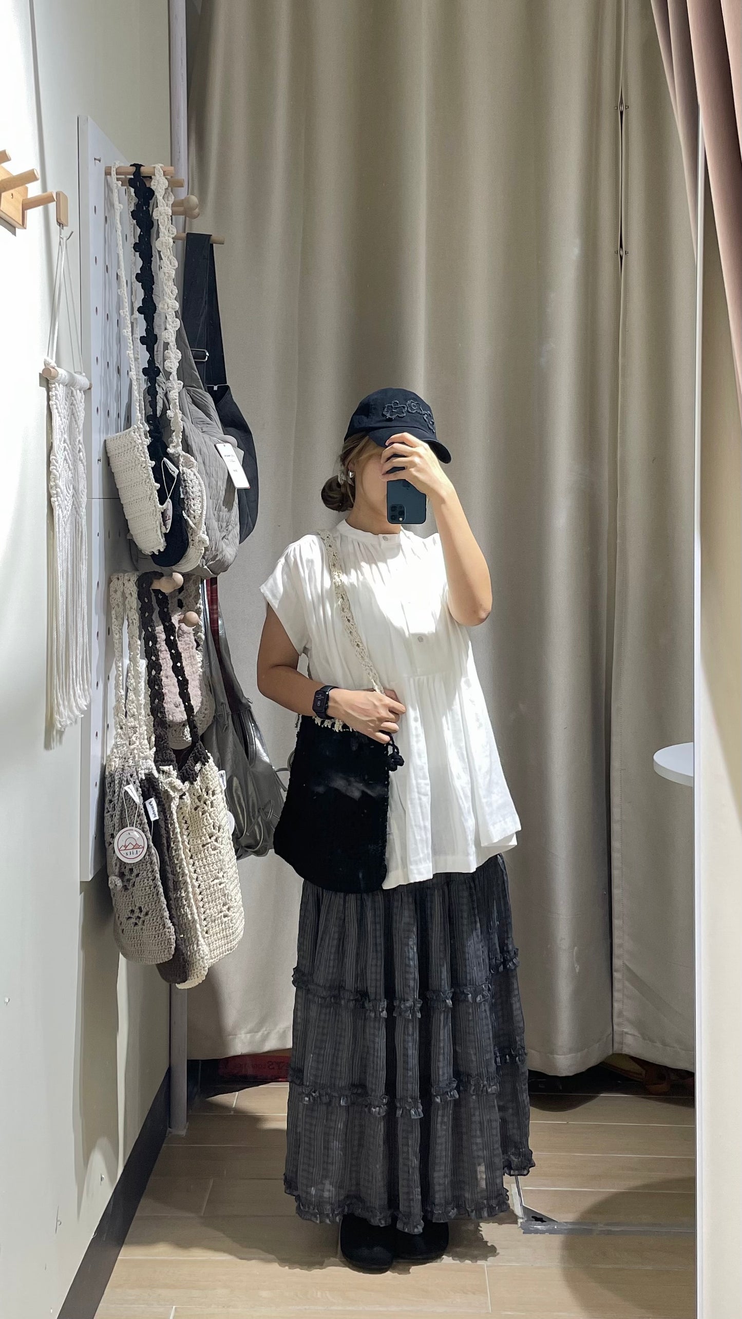 棉麻雞翼袖blouse - ST558