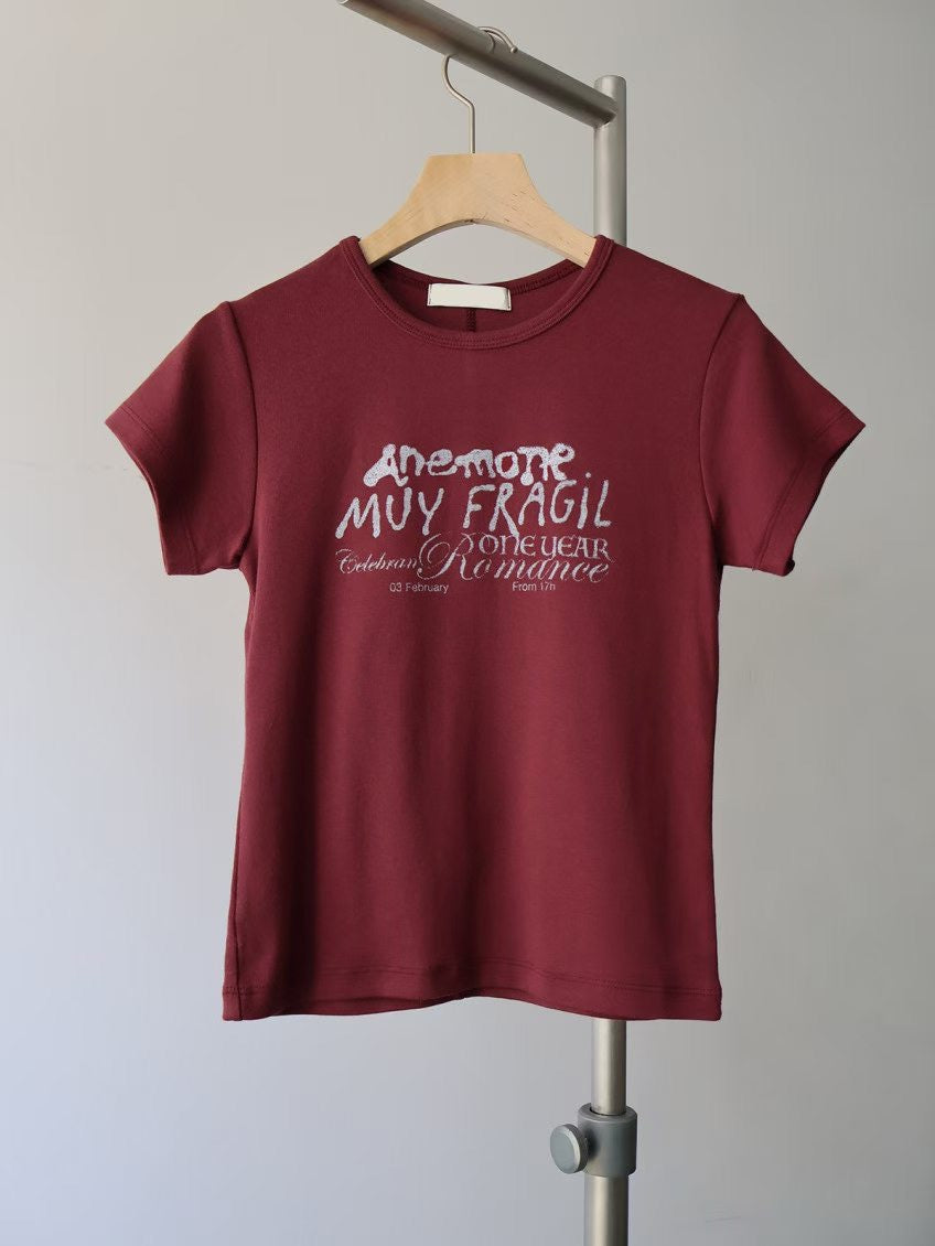 Letter pattern clean fit T - TP669