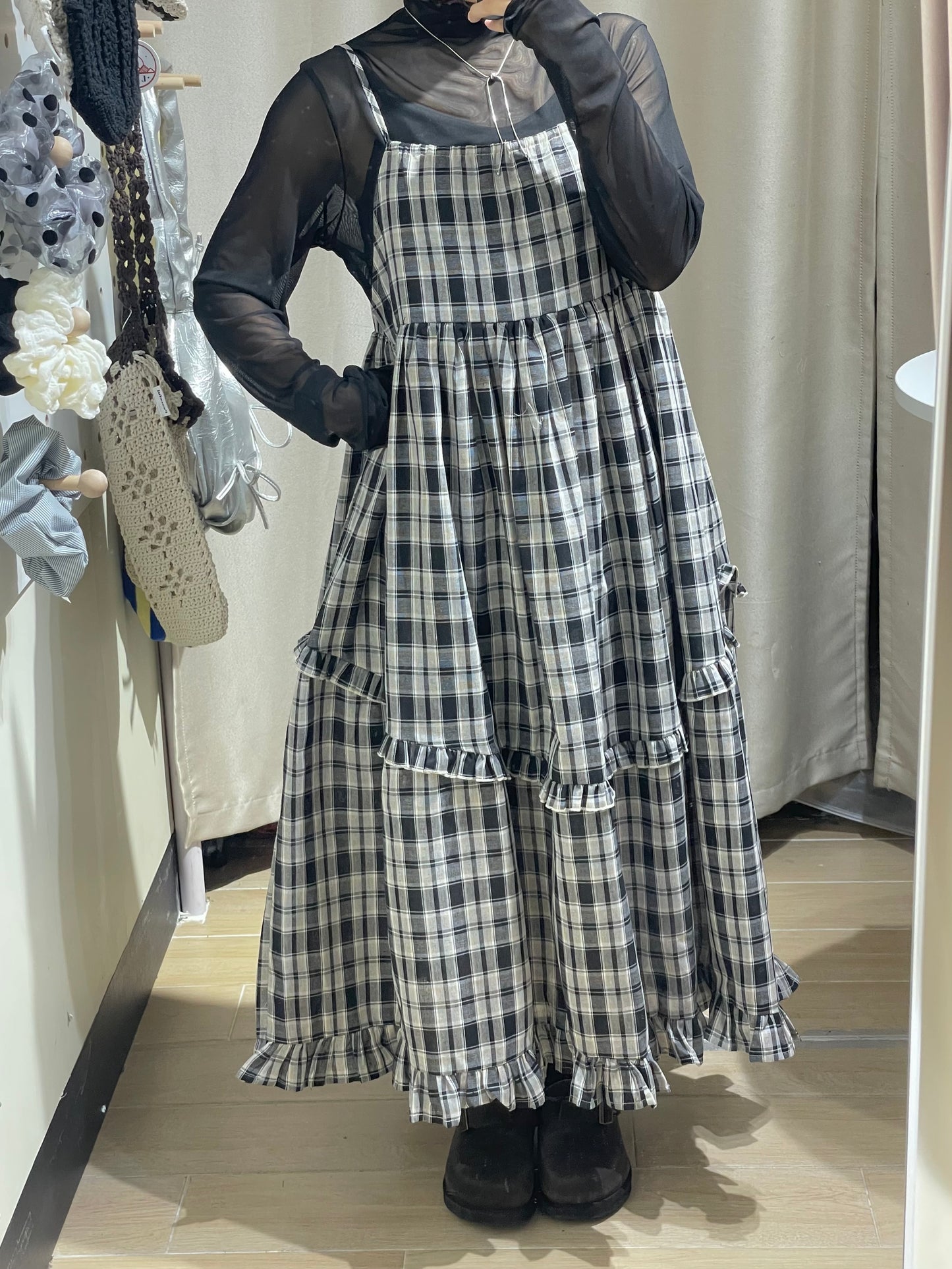 捲邊see through tee - TP582