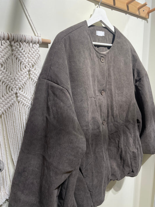 燈芯絨泡泡外套