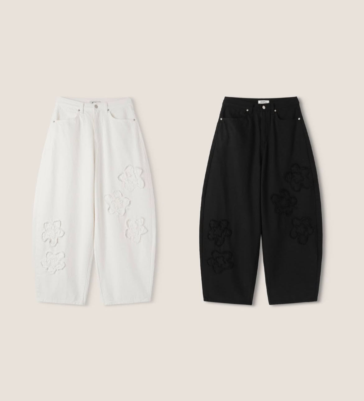 Pre-order | 立體花花彎刀褲