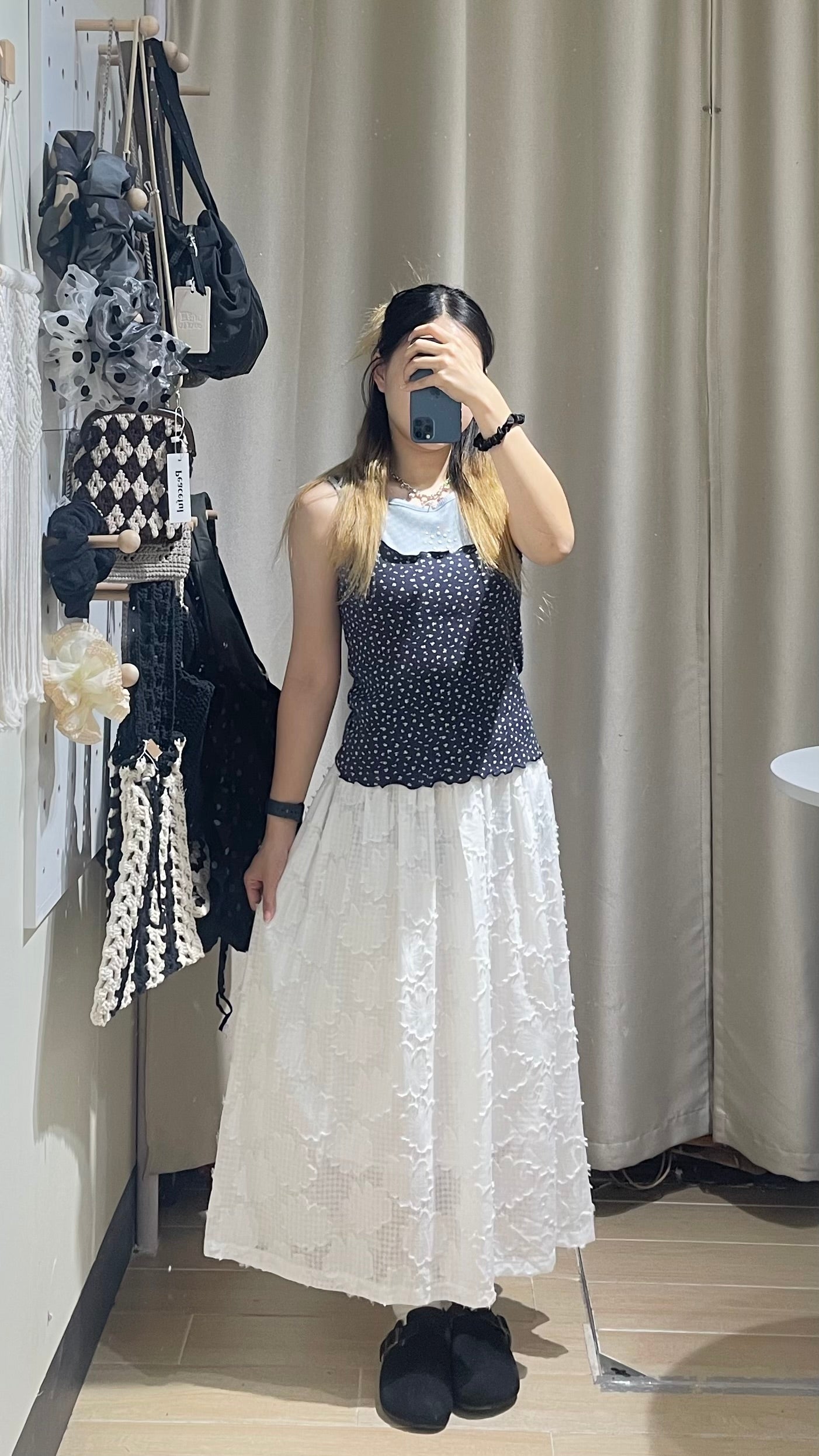 繡花透透半裙 - SK610