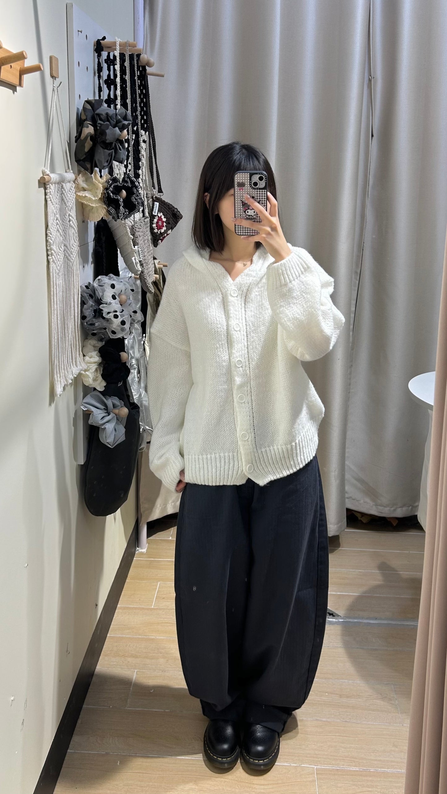 粗線針織連帽開衫 - KN593